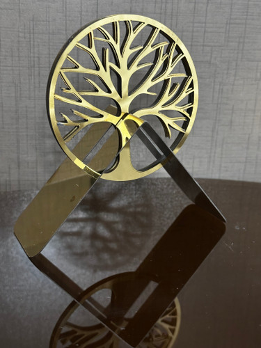 ست 6 عددی زیر لیوانی استیل طرح درخت طلایی