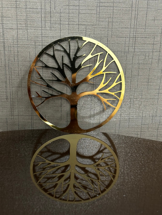 ست 6 عددی زیر لیوانی استیل طرح درخت طلایی